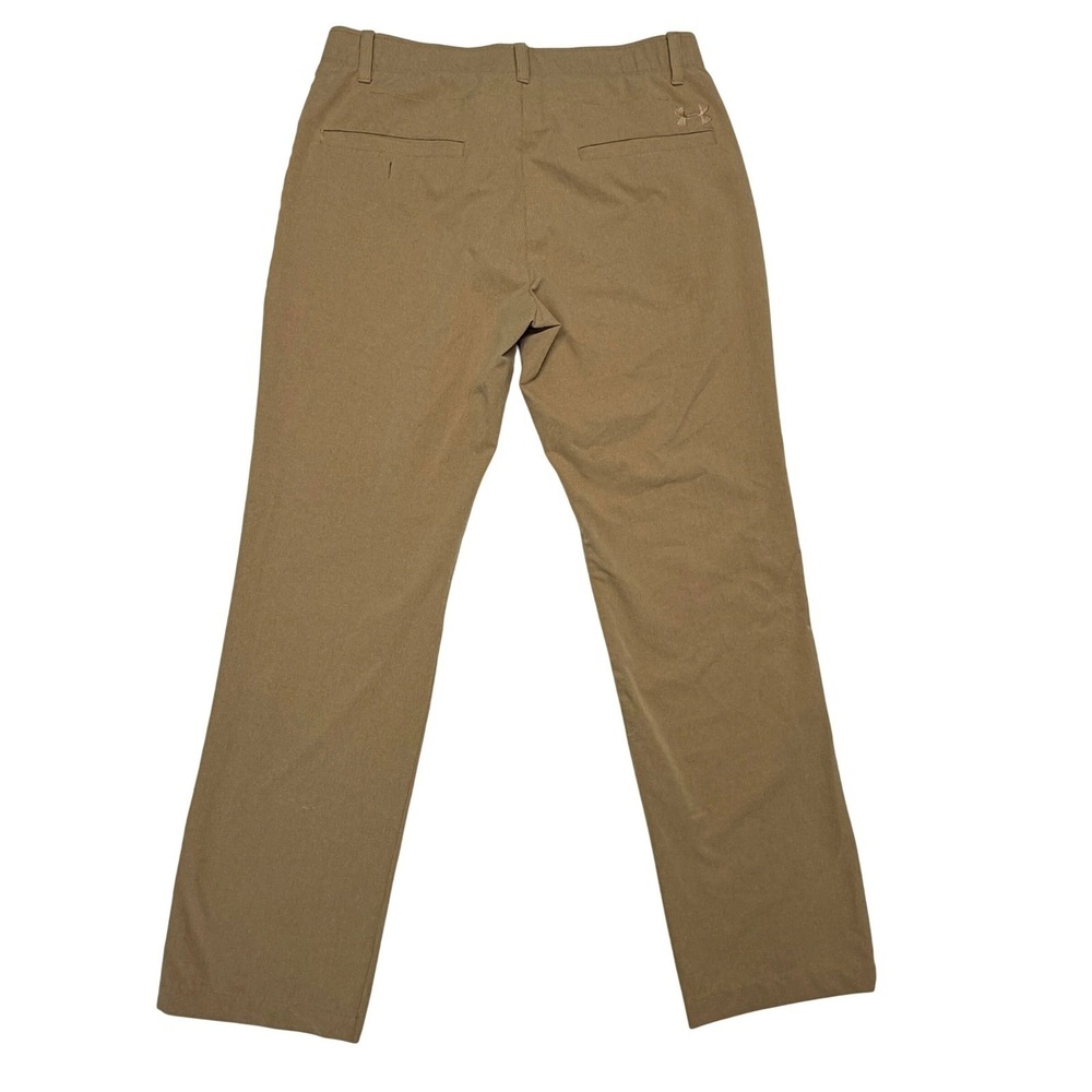 Under Armour Golf Pants Men's 34 x 32 Tan Rip Stop Heat Gear Loose